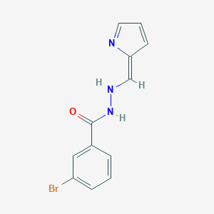 molecular formula C12H10BrN3O B326090 3-bromo-N'-[(Z)-pyrrol-2-ylidenemethyl]benzohydrazide 