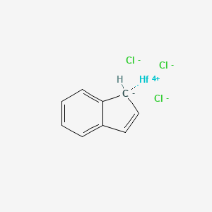 molecular formula C9H7Cl3Hf B3260909 三氯化[(1,2,3,3a,7a-h)-1H-茚-1-基]铪 CAS No. 336102-54-6