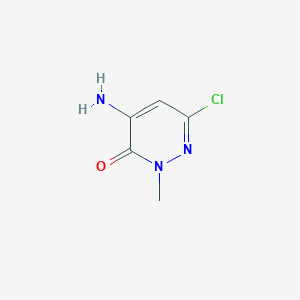molecular formula C5H6ClN3O B3260935 4-amino-6-chloro-2-methylpyridazin-3(2H)-one CAS No. 3366-87-8