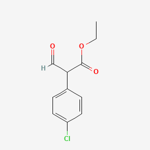molecular formula C11H11ClO3 B3260955 2-(4-Chlorophenyl)-3-oxo-propanoic acid ethyl ester CAS No. 33691-09-7