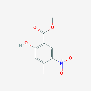 molecular formula C9H9NO5 B3260976 2-Hydroxy-4-methyl-5-nitro-benzoic acid methyl ester CAS No. 337520-75-9