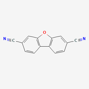 molecular formula C14H6N2O B3260984 Dibenzo[b,d]furan-3,7-dicarbonitrile CAS No. 33763-36-9