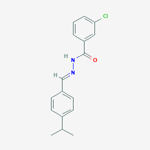 molecular formula C17H17ClN2O B326100 3-chloro-N'-(4-isopropylbenzylidene)benzohydrazide 