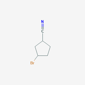 molecular formula C6H8BrN B3261053 3-溴环戊烷-1-腈 CAS No. 338444-78-3