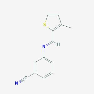 molecular formula C13H10N2S B326106 3-{[(3-Methyl-2-thienyl)methylene]amino}benzonitrile 