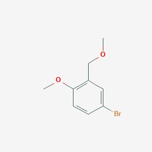 molecular formula C9H11BrO2 B3261069 Benzene, 4-bromo-1-methoxy-2-(methoxymethyl)- CAS No. 338454-43-6