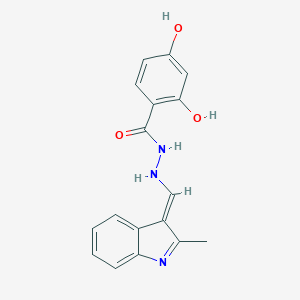 molecular formula C17H15N3O3 B326107 2,4-dihydroxy-N'-[(E)-(2-methylindol-3-ylidene)methyl]benzohydrazide 