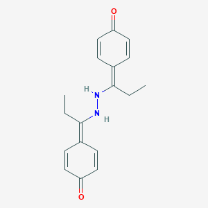 molecular formula C18H20N2O2 B326108 4-[1-[2-[1-(4-oxocyclohexa-2,5-dien-1-ylidene)propyl]hydrazinyl]propylidene]cyclohexa-2,5-dien-1-one 