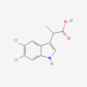 molecular formula C11H9Cl2NO2 B3261082 2-(5,6-Dichloro-1H-indol-3-yl)propanoic acid CAS No. 338744-31-3