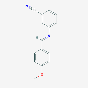 molecular formula C15H12N2O B326110 3-[(4-Methoxybenzylidene)amino]benzonitrile 