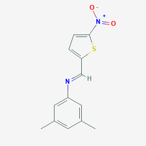 molecular formula C13H12N2O2S B326112 3,5-dimethyl-N-[(5-nitro-2-thienyl)methylene]aniline 
