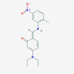 molecular formula C18H21N3O3 B326113 (6E)-3-(diethylamino)-6-[(2-methyl-5-nitroanilino)methylidene]cyclohexa-2,4-dien-1-one 