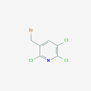 molecular formula C6H3BrCl3N B3261135 3-(Bromomethyl)-2,5,6-trichloropyridine CAS No. 339364-12-4