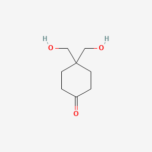 molecular formula C8H14O3 B3261195 4,4-Bis(hydroxymethyl)cyclohexan-1-one CAS No. 340022-80-2