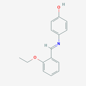 molecular formula C15H15NO2 B326122 4-[(2-Ethoxybenzylidene)amino]phenol 