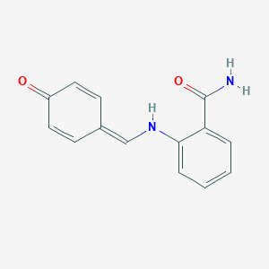 molecular formula C14H12N2O2 B326124 2-[(4-oxocyclohexa-2,5-dien-1-ylidene)methylamino]benzamide 