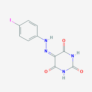 molecular formula C10H7IN4O3 B326125 5-[(4-iodophenyl)hydrazinylidene]-1,3-diazinane-2,4,6-trione 