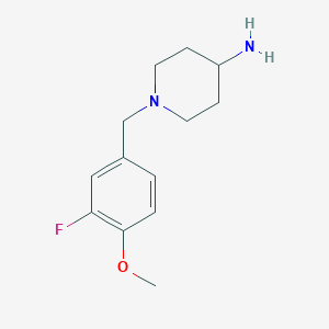molecular formula C13H19FN2O B3261270 1-[(3-Fluoro-4-methoxyphenyl)methyl]piperidin-4-amine CAS No. 340984-94-3