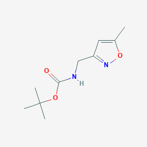 molecular formula C10H16N2O3 B3261275 tert-Butyl ((5-methylisoxazol-3-yl)methyl)carbamate CAS No. 341030-45-3