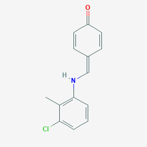 4-[(3-chloro-2-methylanilino)methylidene]cyclohexa-2,5-dien-1-one