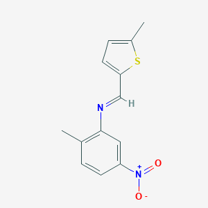 molecular formula C13H12N2O2S B326137 2-methyl-N-[(5-methyl-2-thienyl)methylene]-5-nitroaniline 