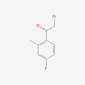 molecular formula C9H8BrFO B3261379 2-Bromo-1-(4-fluoro-2-methylphenyl)ethanone CAS No. 343-62-4