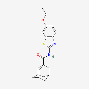 molecular formula C20H24N2O2S B3261386 N-(6-ethoxy-1,3-benzothiazol-2-yl)adamantane-1-carboxamide CAS No. 34330-28-4