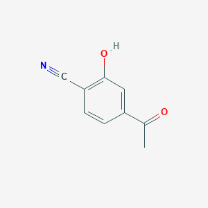 molecular formula C9H7NO2 B3261397 4-Acetyl-2-hydroxybenzonitrile CAS No. 343339-02-6