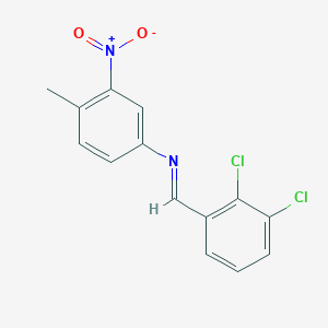 molecular formula C14H10Cl2N2O2 B326141 N-(2,3-dichlorobenzylidene)-4-methyl-3-nitroaniline 