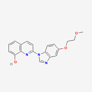 molecular formula C19H17N3O3 B3261432 2-[5-(2-Methoxyethoxy)-1H-benzimidazol-1-yl]-8-quinolinol CAS No. 343788-55-6