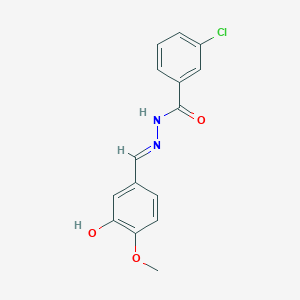 3-chloro-N'-(3-hydroxy-4-methoxybenzylidene)benzohydrazide