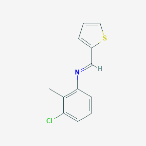 molecular formula C12H10ClNS B326154 (3-Chloro-2-methylphenyl)(2-thienylmethylene)amine 