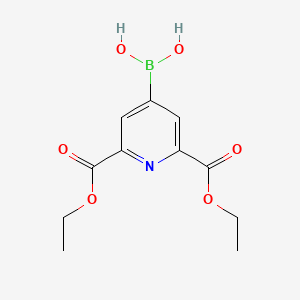 molecular formula C11H14BNO6 B3261572 (2,6-双(乙氧羰基)吡啶-4-基)硼酸 CAS No. 344891-76-5