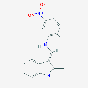 2-methyl-N-[(E)-(2-methylindol-3-ylidene)methyl]-5-nitroaniline