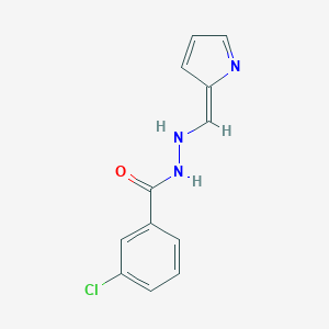 molecular formula C12H10ClN3O B326165 3-chloro-N'-[(E)-pyrrol-2-ylidenemethyl]benzohydrazide 