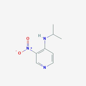molecular formula C8H11N3O2 B3261661 4-Pyridinamine, N-(1-methylethyl)-3-nitro- CAS No. 34654-21-2