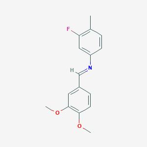 N-(3,4-dimethoxybenzylidene)-3-fluoro-4-methylaniline