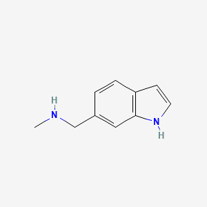 molecular formula C10H12N2 B3261691 1H-Indole-6-methanamine, N-methyl- CAS No. 3468-21-1