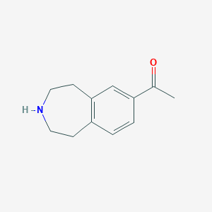 molecular formula C12H15NO B3261701 1-(2,3,4,5-tetrahydro-1H-benzo[d]azepin-7-yl)ethanone CAS No. 34685-20-6