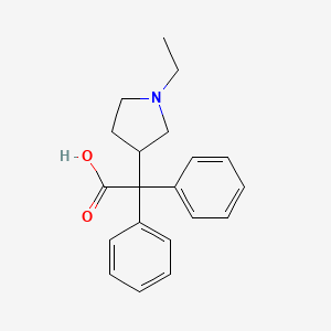molecular formula C20H23NO2 B3261717 2-(1-Ethylpyrrolidin-3-yl)-2,2-diphenylacetic acid CAS No. 3471-97-4