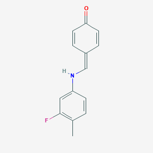 4-[(3-fluoro-4-methylanilino)methylidene]cyclohexa-2,5-dien-1-one