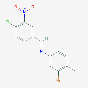 3-bromo-N-(4-chloro-3-nitrobenzylidene)-4-methylaniline