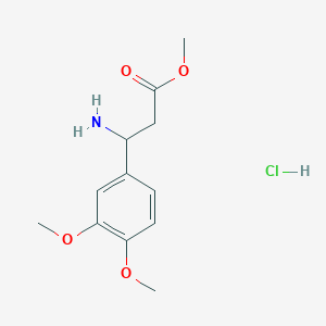 molecular formula C12H18ClNO4 B3261813 Methyl 3-amino-3-(3,4-dimethoxyphenyl)propanoate hydrochloride CAS No. 34841-03-7