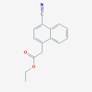 molecular formula C15H13NO2 B3261815 Ethyl 2-(4-cyanonaphthalen-1-yl)acetate CAS No. 34841-61-7