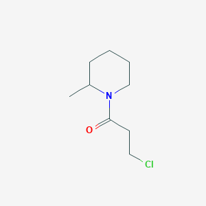 molecular formula C9H16ClNO B3261845 3-Chloro-1-(2-methylpiperidin-1-yl)propan-1-one CAS No. 349090-43-3