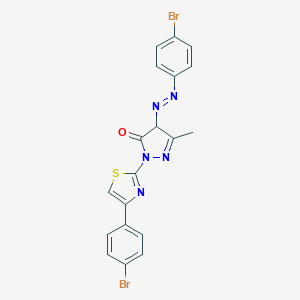 4-[(4-bromophenyl)diazenyl]-2-[4-(4-bromophenyl)-1,3-thiazol-2-yl]-5-methyl-2,4-dihydro-3H-pyrazol-3-one