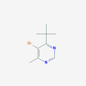 molecular formula C9H13BrN2 B3261897 5-Bromo-4-(tert-Butyl)-6-methylpyrimidine CAS No. 34954-29-5
