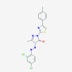 4-[(2,4-dichlorophenyl)diazenyl]-5-methyl-2-[4-(4-methylphenyl)-1,3-thiazol-2-yl]-2,4-dihydro-3H-pyrazol-3-one