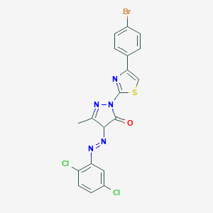 2-[4-(4-bromophenyl)-1,3-thiazol-2-yl]-4-[(2,5-dichlorophenyl)diazenyl]-5-methyl-2,4-dihydro-3H-pyrazol-3-one