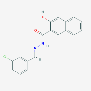 molecular formula C18H13ClN2O2 B326201 N'-(3-chlorobenzylidene)-3-hydroxy-2-naphthohydrazide 